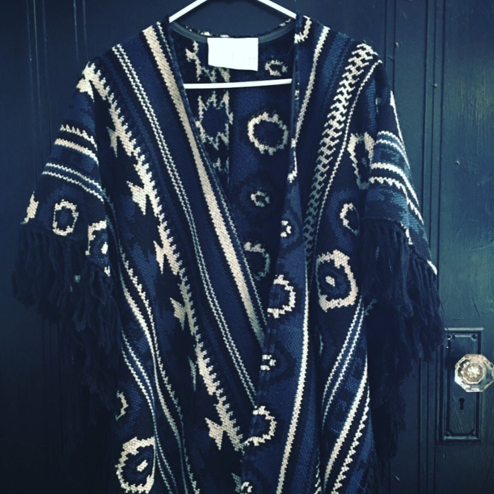 Knit poncho